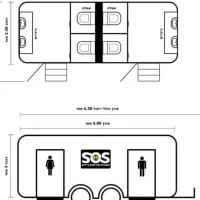 קרון 4 תאים חיבור לביוב